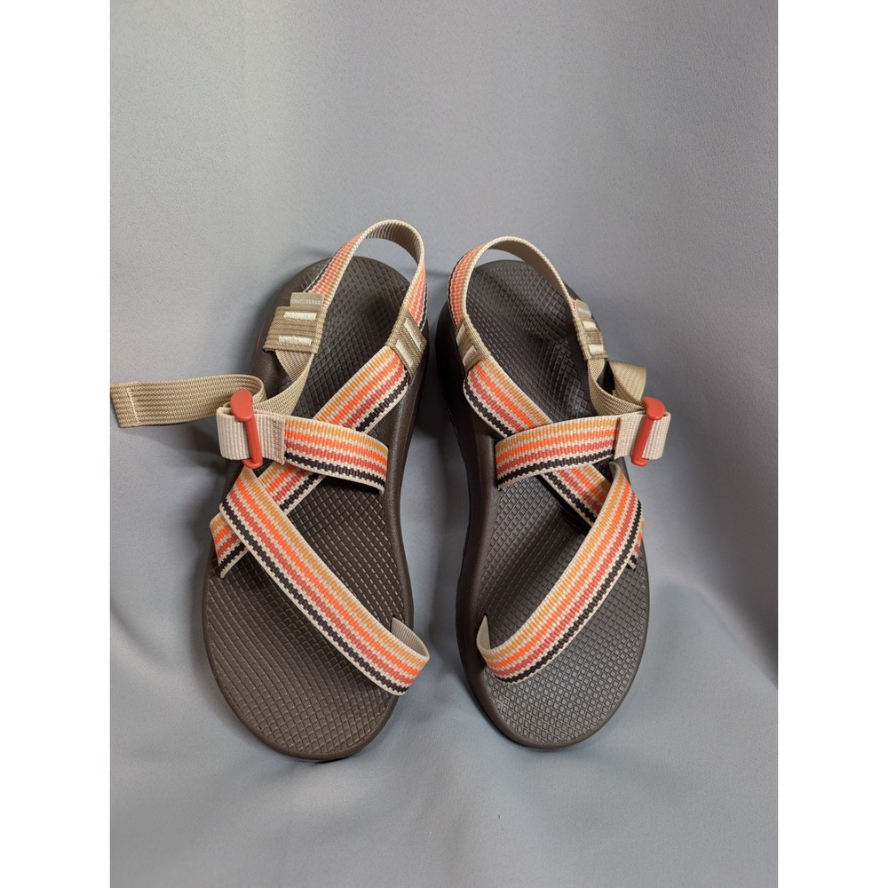 Chaco ZCloud Sandals Mens 10 Scoop Dusk Taupe Striped Hiking Shoes New